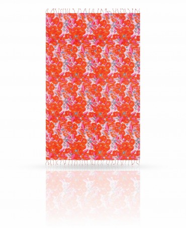 Палантин Женский S40-LOTUS.GARDEN/RED